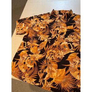 2 Panama Jack Mens XXL Rayon Hawaiian Shirts Tropical Beer Mug Print Button Down